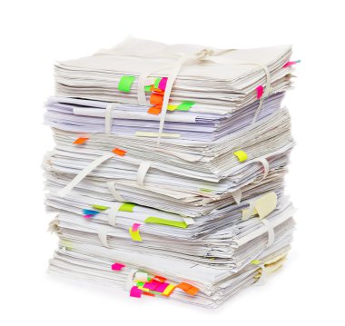 Pile of official papers clipart