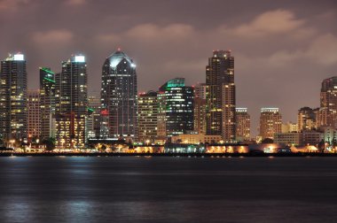 Towers along the waterfront clipart