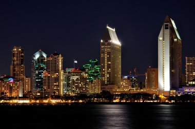 San Diego at night clipart