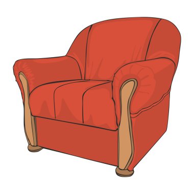 Isolated colored armchair clipart