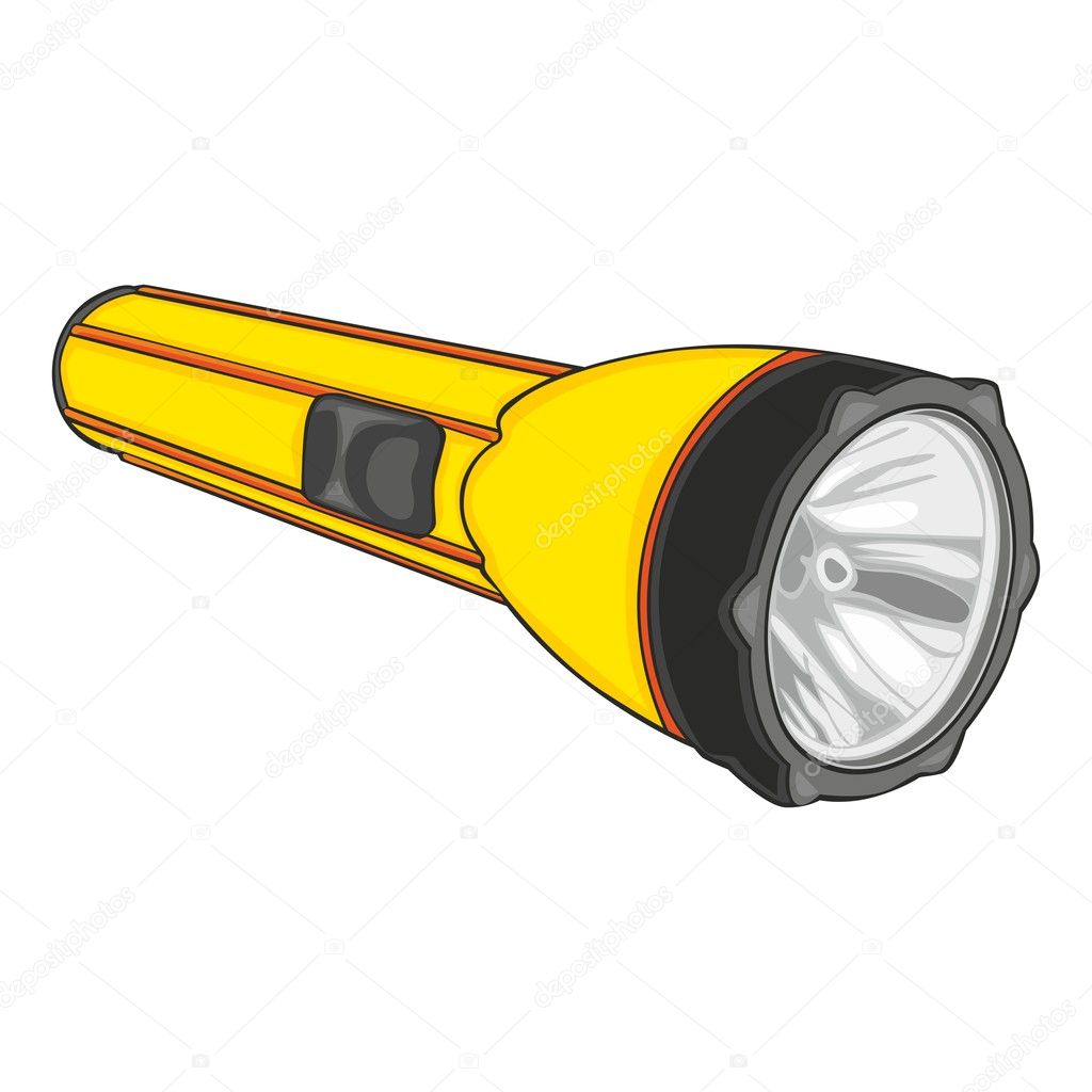 Illustration of isolated flashlight