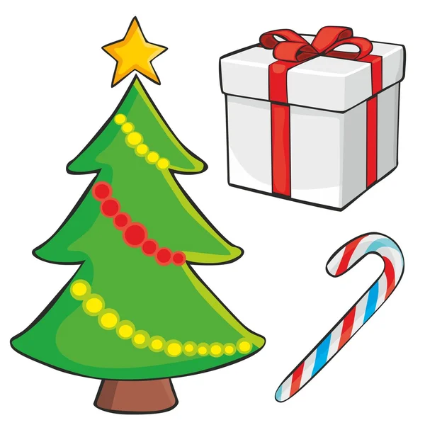 Illustration des icônes de Noël — Image vectorielle
