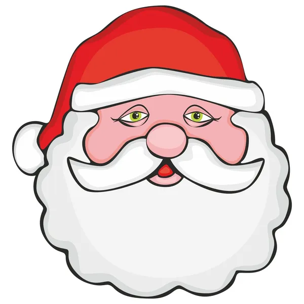 Illustrazione della testa di Babbo Natale — Vettoriale Stock