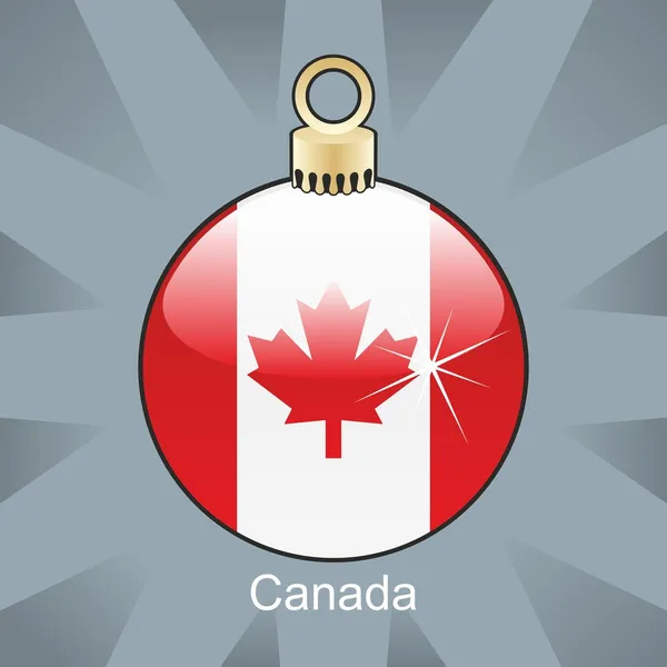 Прапор Канади у форму колба Різдво — стоковий вектор