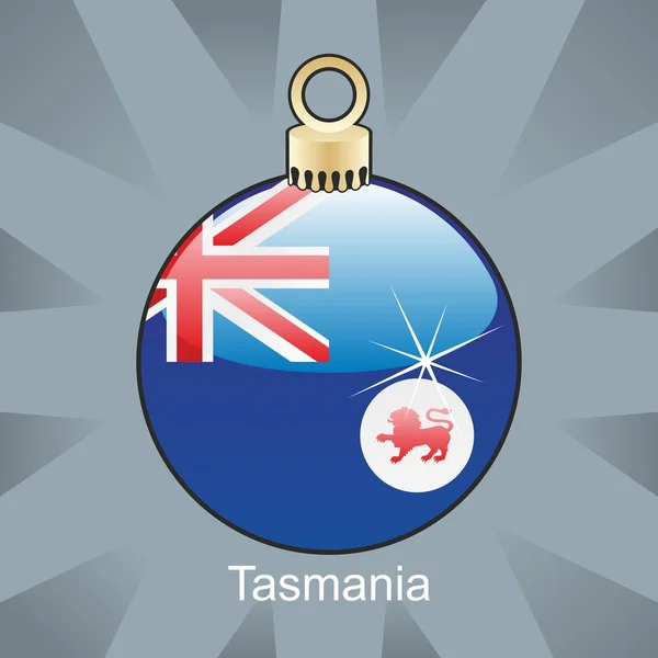 Bandera Tsamania en forma de bombilla de Navidad — Vector de stock