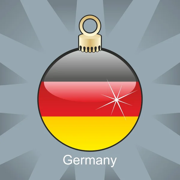 Flaga Niemiec w Boże Narodzenie bulwa kształt — Wektor stockowy