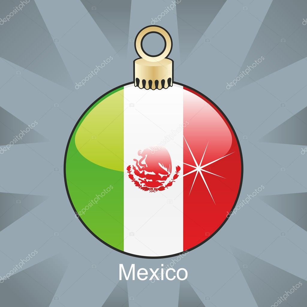 Mexico flag in christmas bulb shape — Stock Vector © pilgrimartworks ...