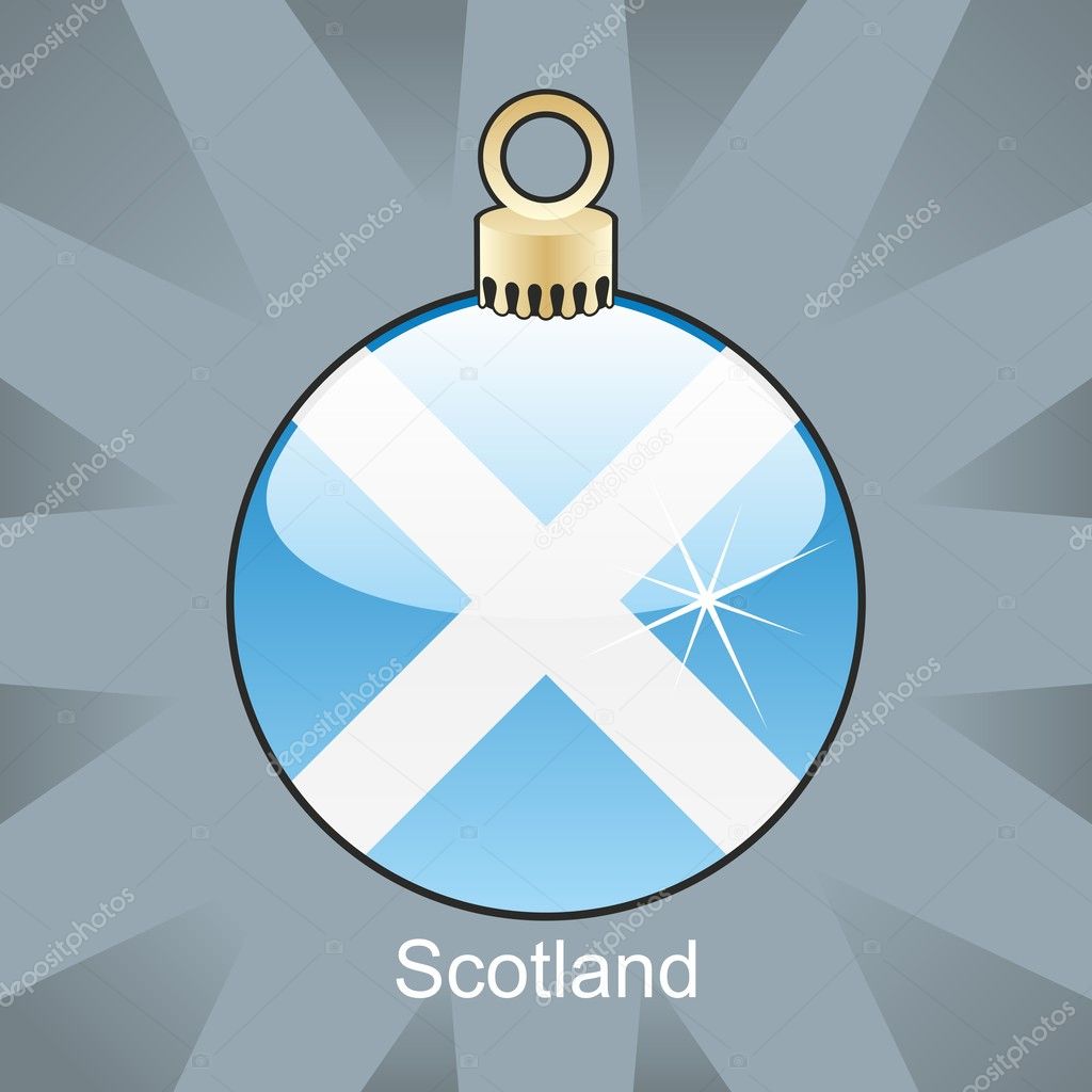 Scotland flag in christmas bulb shape