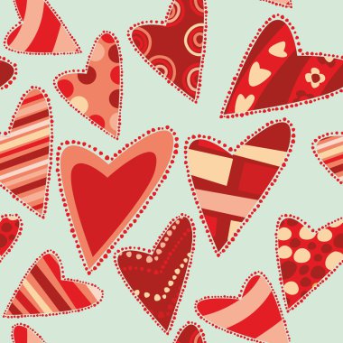 Dikişsiz desen izole kalp