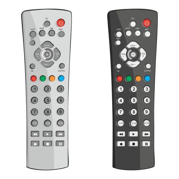 Fully Editable Vector Illustration Remote Controls — Stock Vector