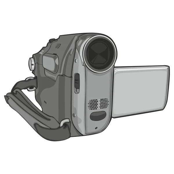 Caméra vidéo sur fond blanc — Image vectorielle