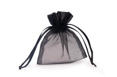 Closeup shot of black gift sac clipart