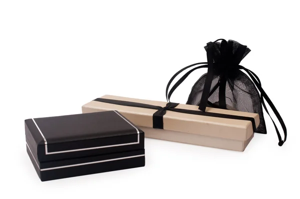 Two gift boxes and one gift sac — Stock Photo, Image