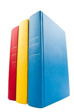 Closeup shot of stack of books clipart