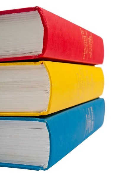 Closeup shot of stack of books — Stock Photo, Image