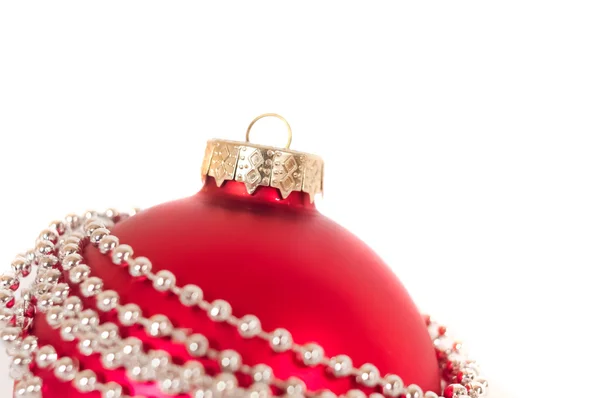 Closeup of Christmas ball with beads — Stok fotoğraf