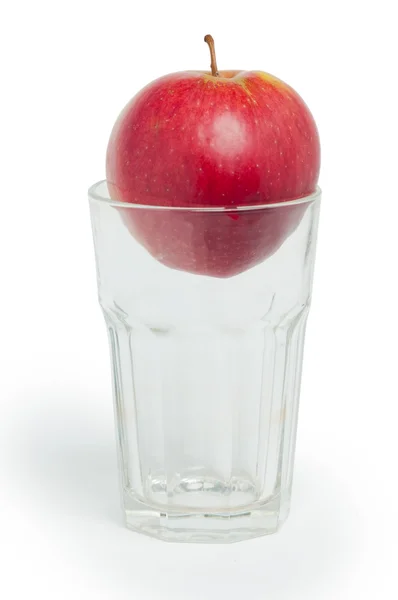 Jablečná šťáva ve skle — Stock fotografie