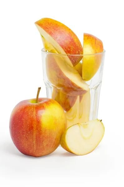 Succo di mela nel bicchiere — Foto Stock