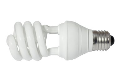 Energy saving fluorescent light bulb (CFL) clipart