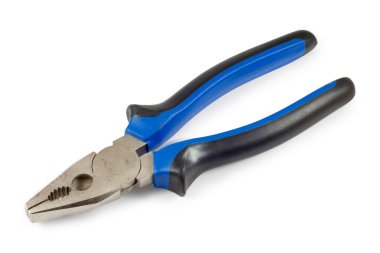 Pliers with black and blue handle clipart