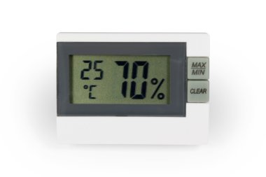 Digital thermo hygrometer clipart