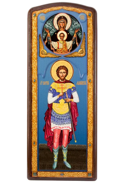 Православная икона Святого Евгения Милитинского — стоковое фото
