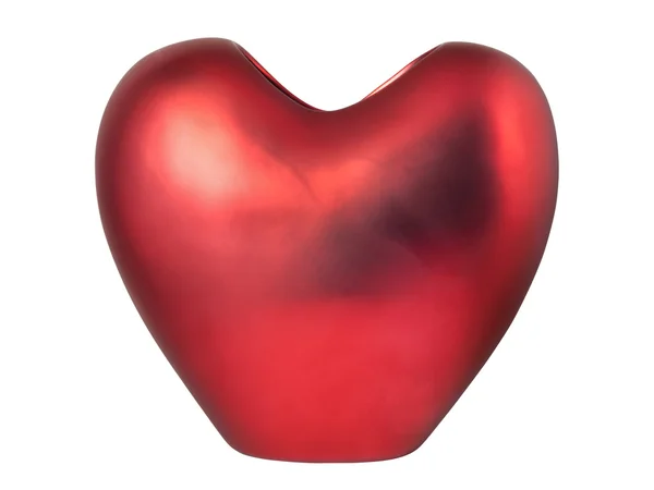 Rød hjerteformet vase - Stock-foto