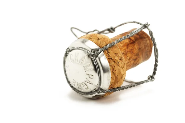 Lying cork from a champagne bottle — Stock Photo, Image