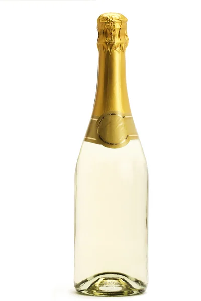 Stående champagne flaska — Stockfoto