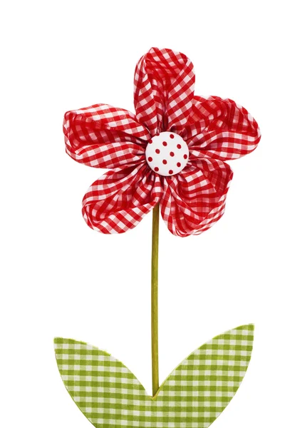 Czerwony Draperie Kwiat Białym Tle — Zdjęcie stockowe