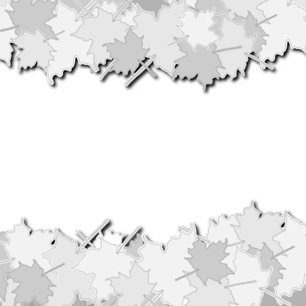 Білий фон з листям — стоковий вектор