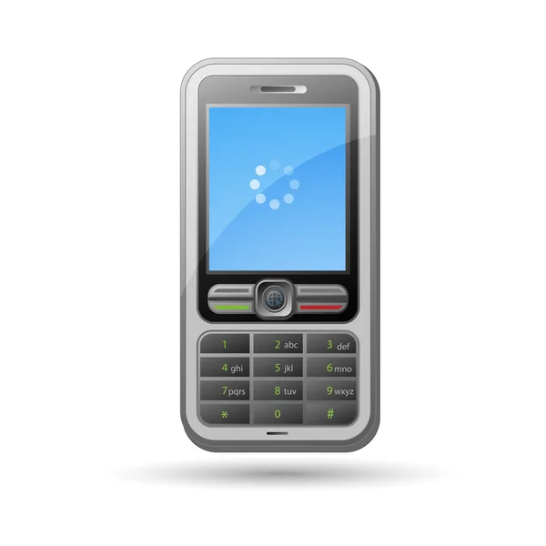 Telefone Celular Isolado Branco Ilustração Vetorial — Vetor de Stock