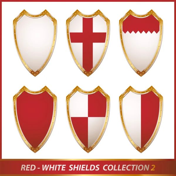 stock vector Collection of shields