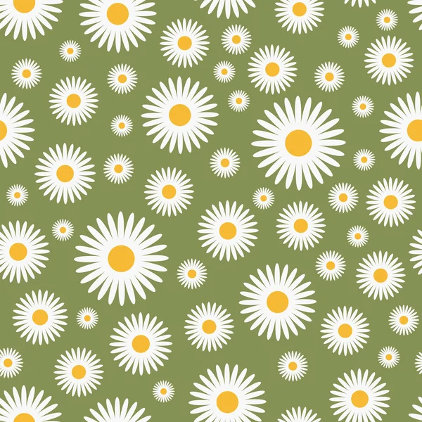 Florales Grünes Muster Nahtlos Vektorillustration — Stockvektor