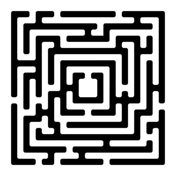 Labirinto retangular izolado sobre branco —  Vetores de Stock
