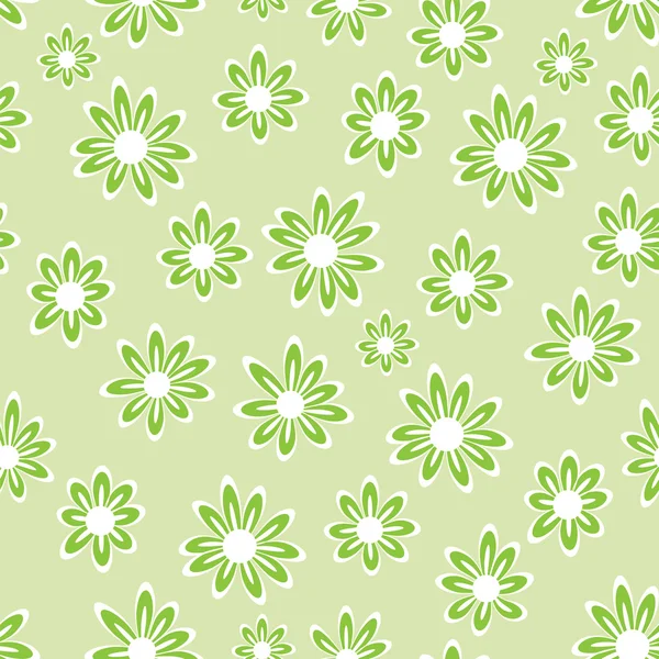 Grünem Blumenmuster - einfach — Stockvektor