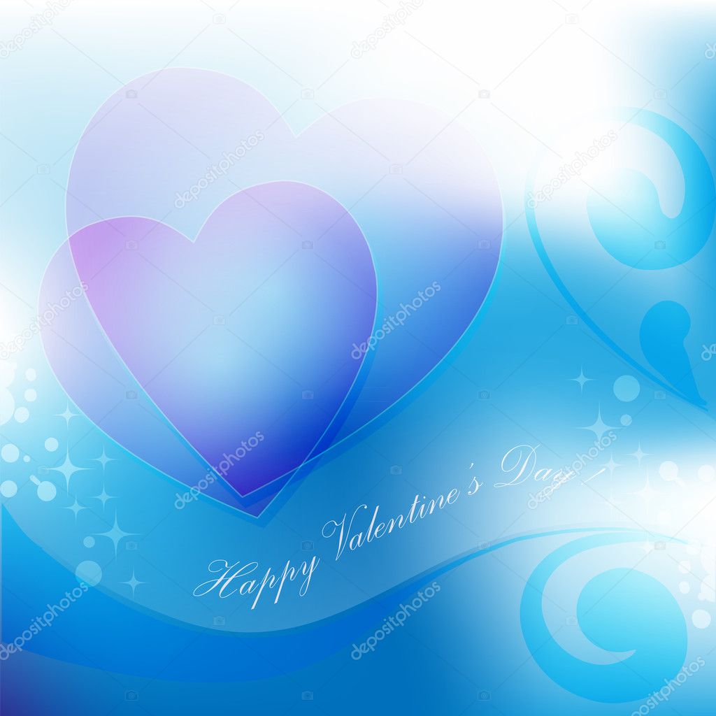 Valentines background - blue — Stock Vector © 12th07 #4769283