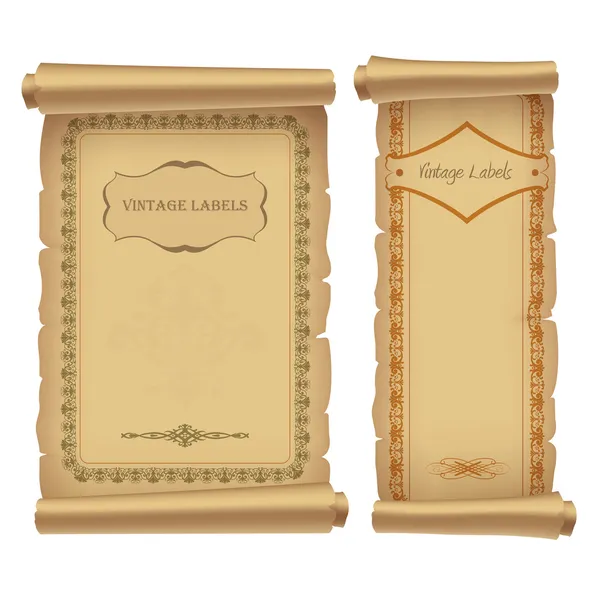 Labels vintage — Vettoriale Stock