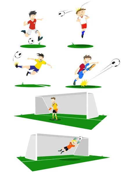 Football Players Vector Stock Illustration