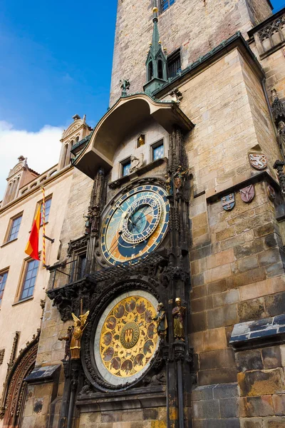 Affascinante molto vecchia Praga Orologio astronomico Praga Orloj — Foto Stock
