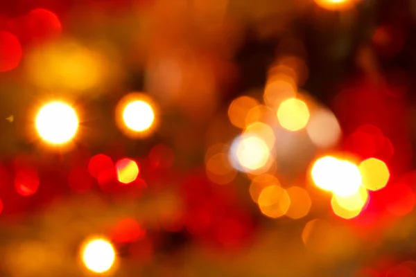 Defocused abstract red and yellow christmas background — Stock Photo, Image