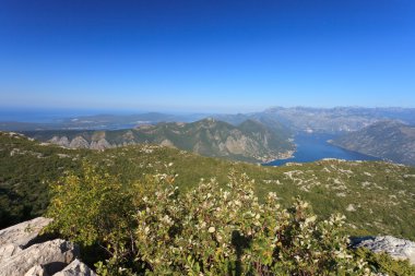 Lovcen Ulusal Parkı 'ndan Kotor Bay Montenegro