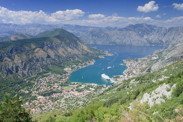 Kotor Bay Montenegro Desde Parque Nacional Lovcen —  Fotos de Stock