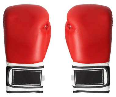 Boxing gloves isolated on white clipart