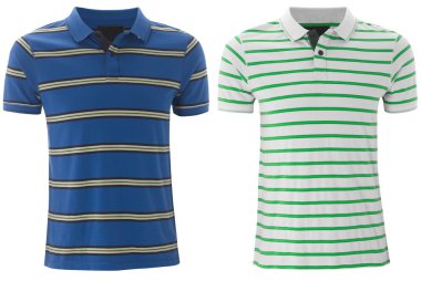 Front of the clean striped T-Shirts (Polo). clipart