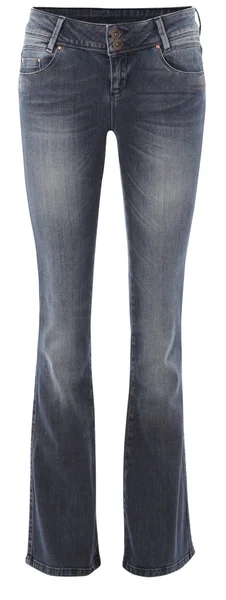 Calça jeans feminina isolada no fundo branco — Fotografia de Stock