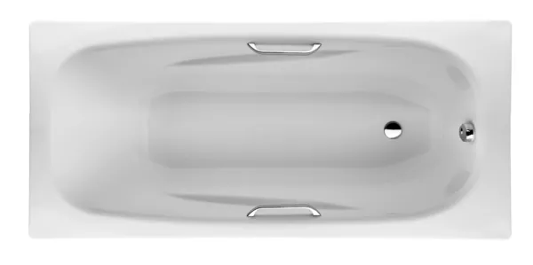 Beyaz Seramik Banyo küveti, üstten görünüm — Stok fotoğraf