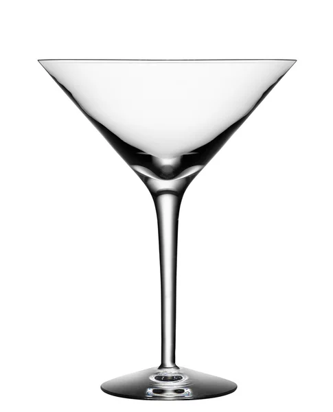 Copo de cocktail vazio isolado num fundo branco — Fotografia de Stock