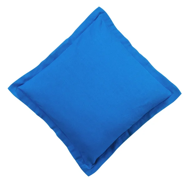 Голубая подушка - изолированная — стоковое фото
