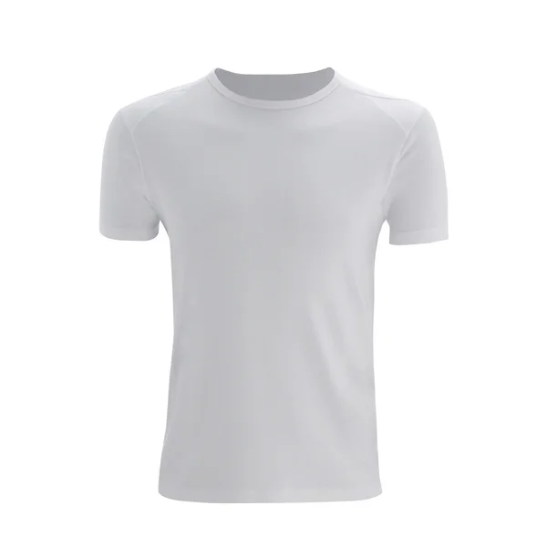 Unisex szablon t-shirt (na białym tle biały, ścieżki przycinającej) — Zdjęcie stockowe